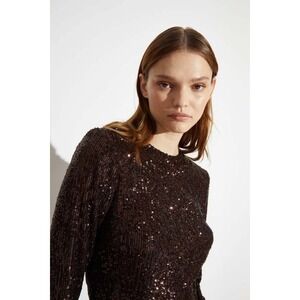 SAINT ART Elvira‎ sequin blouse brown